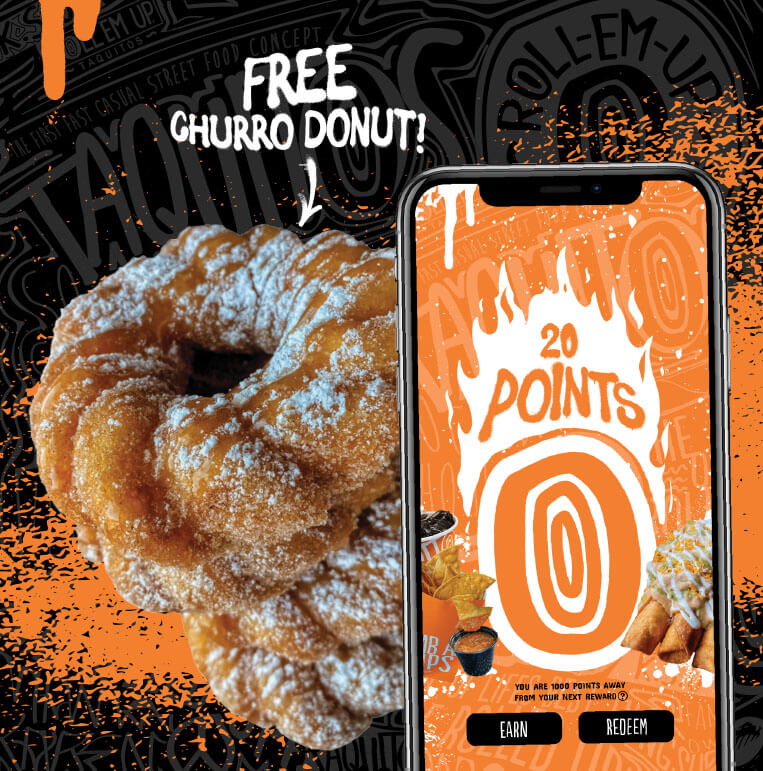 Free Churro Donut When You Download The App